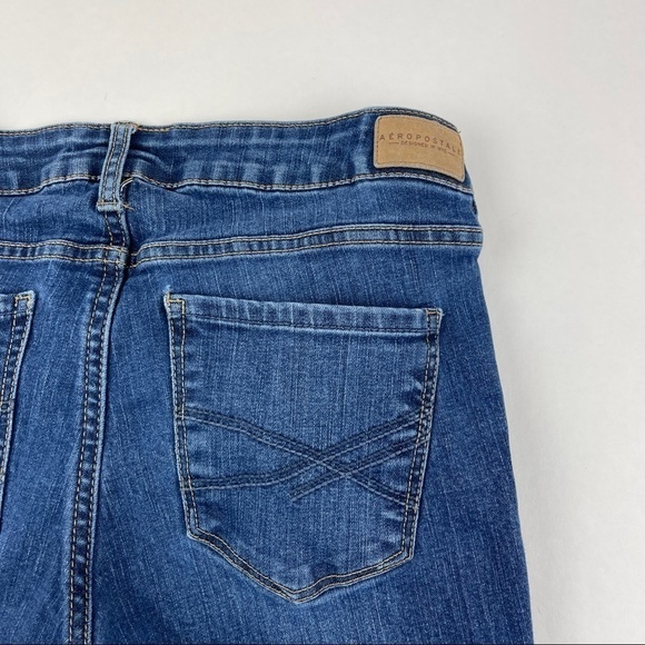 Aeropostale Jeggings Girls 6 Short Blue Denim - Picture 10 of 10